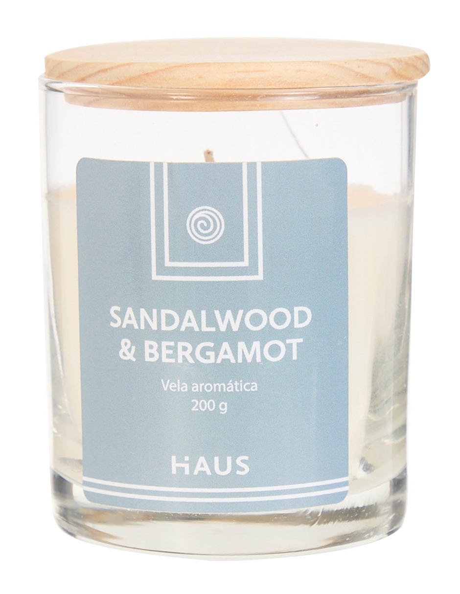 Vela aromática aroma Sandalwood and Bergamot