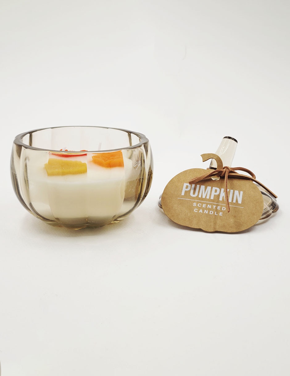 Vela con tapa de Halloween aroma calabaza 2