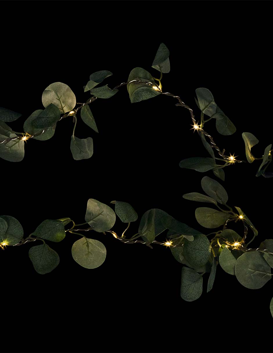 Guirnalda de luces de eucalipto 270 cm 4