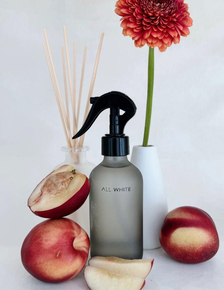 Spray textil White Peach Hibiscus aerosol y ambientador de aroma 6