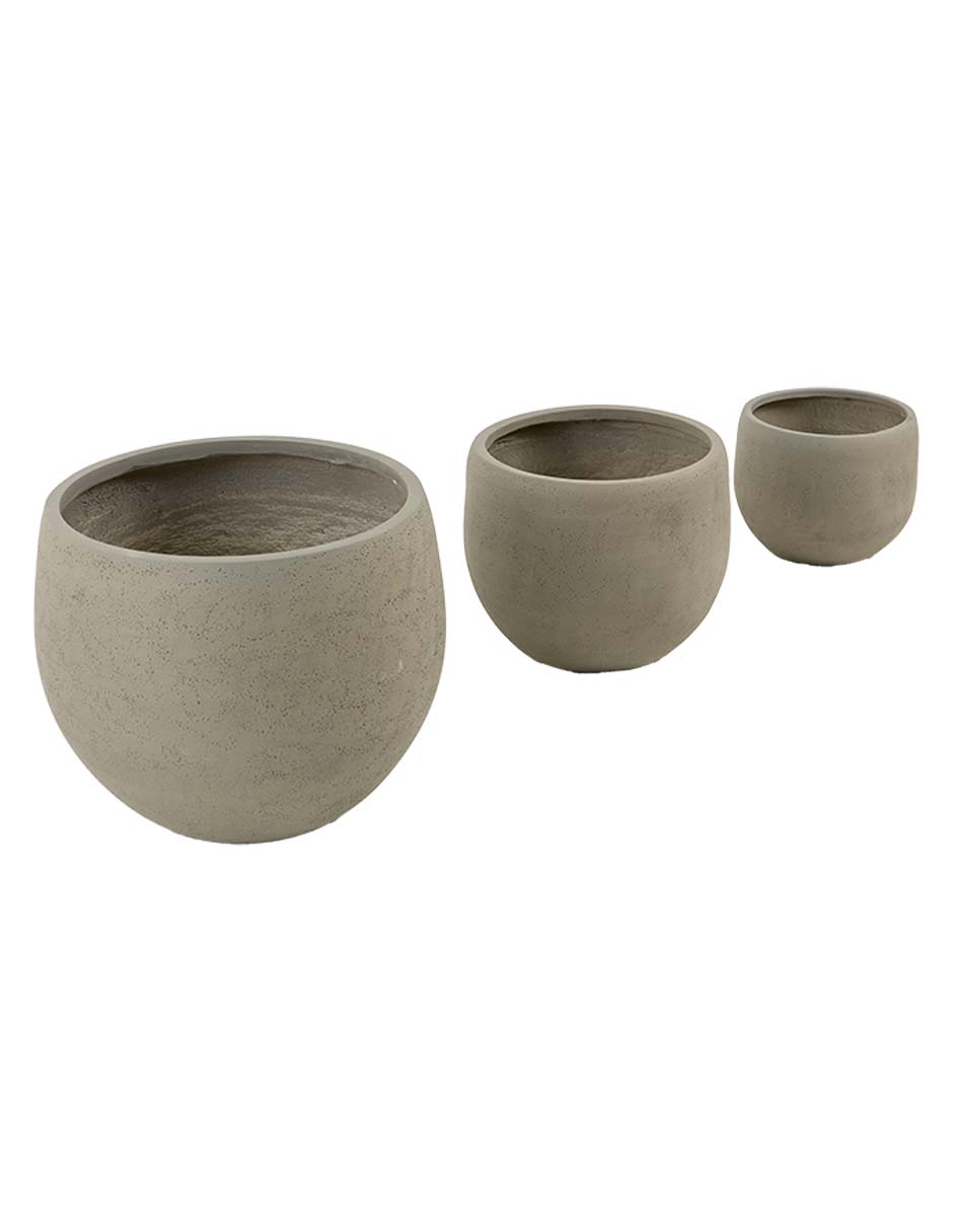 Set maceta de fibra de vidrio 2