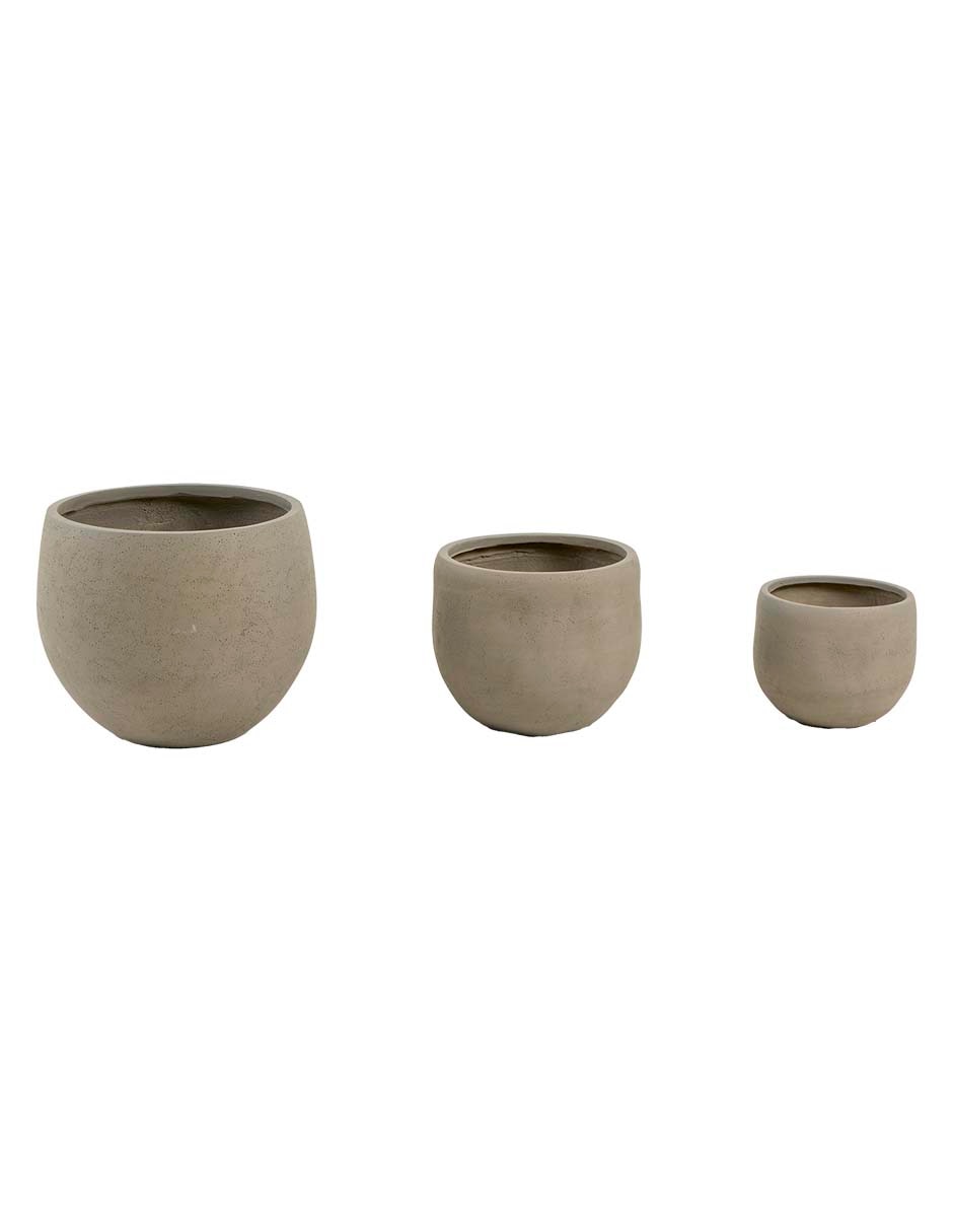 Set maceta de fibra de vidrio 3