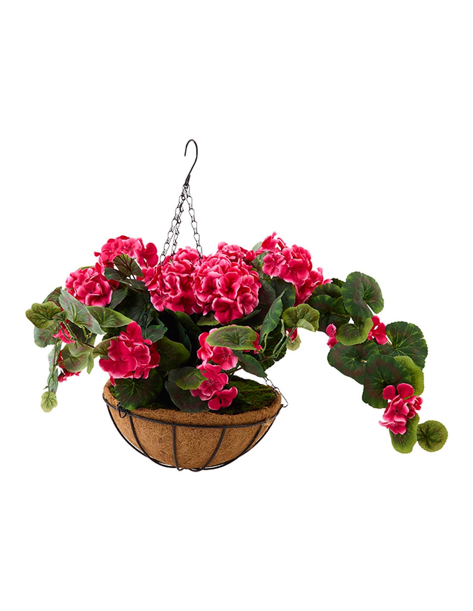 Planta colgante geranio artificial
