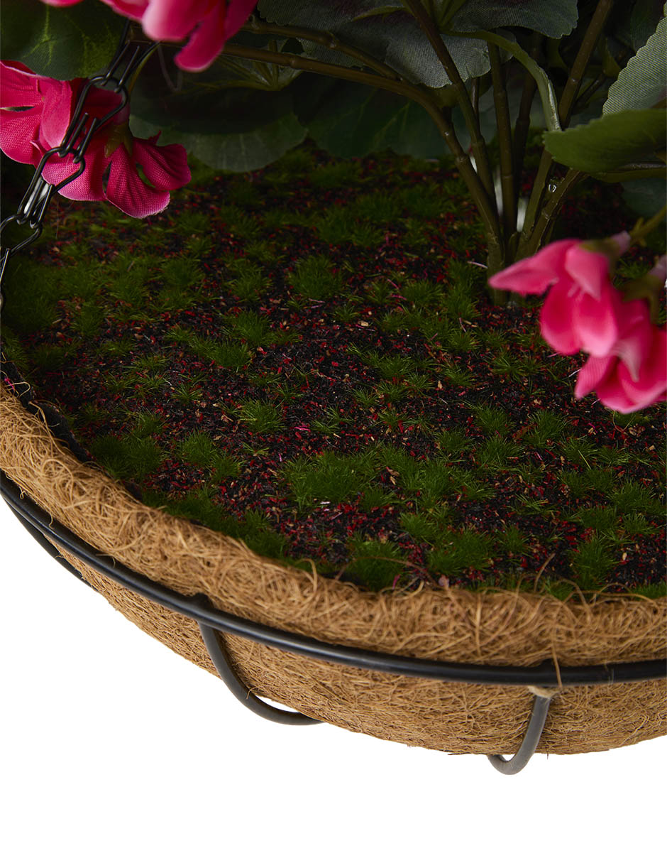 Planta colgante geranio artificial 4