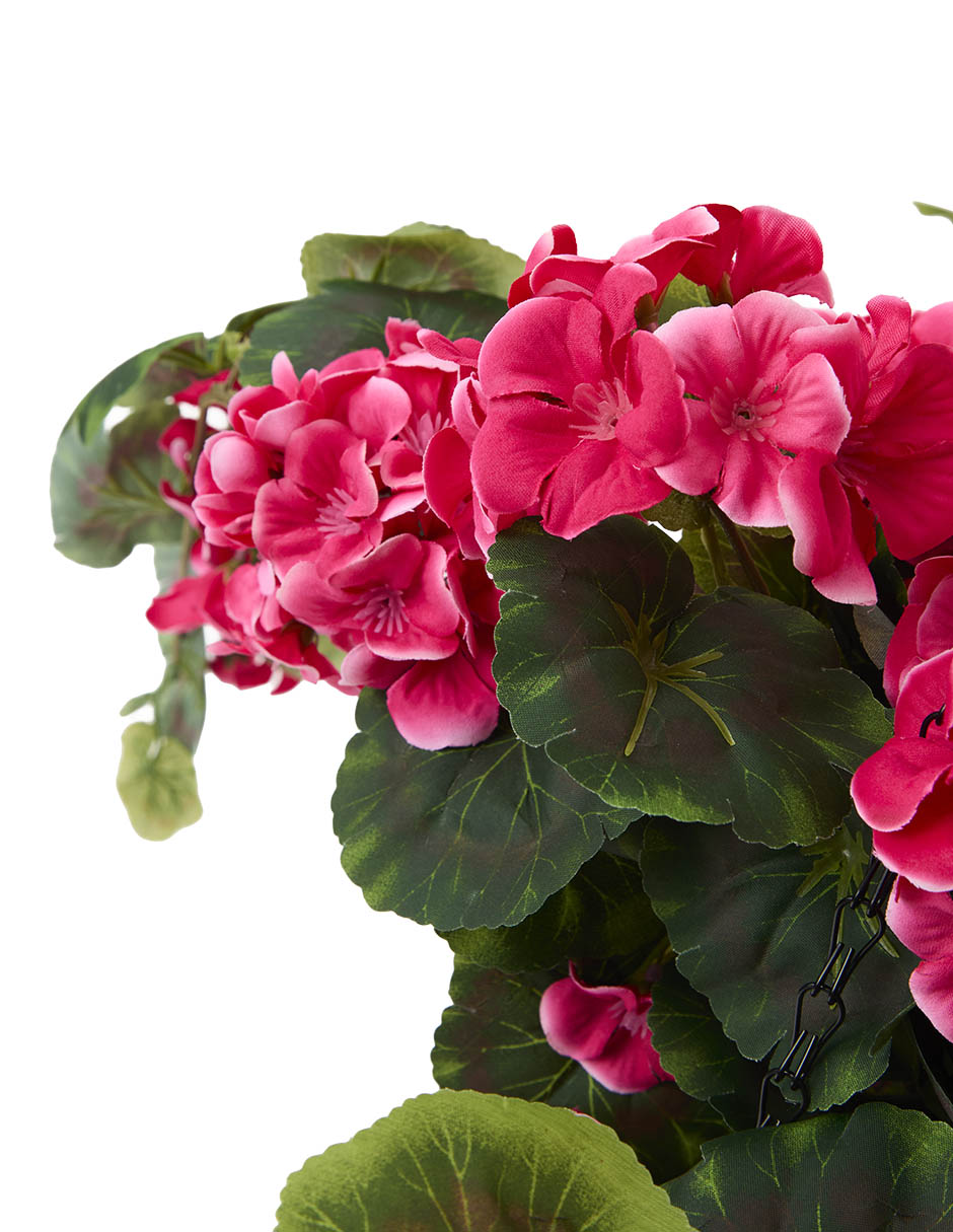Planta colgante geranio artificial 5