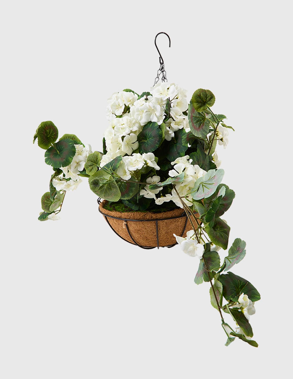 Planta colgante geranio artificial