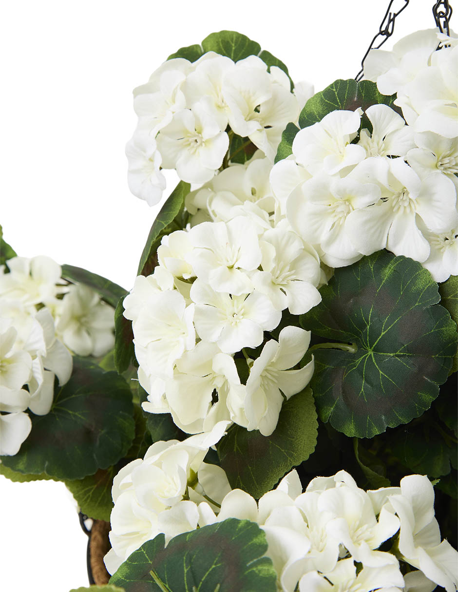 Planta colgante geranio artificial 4
