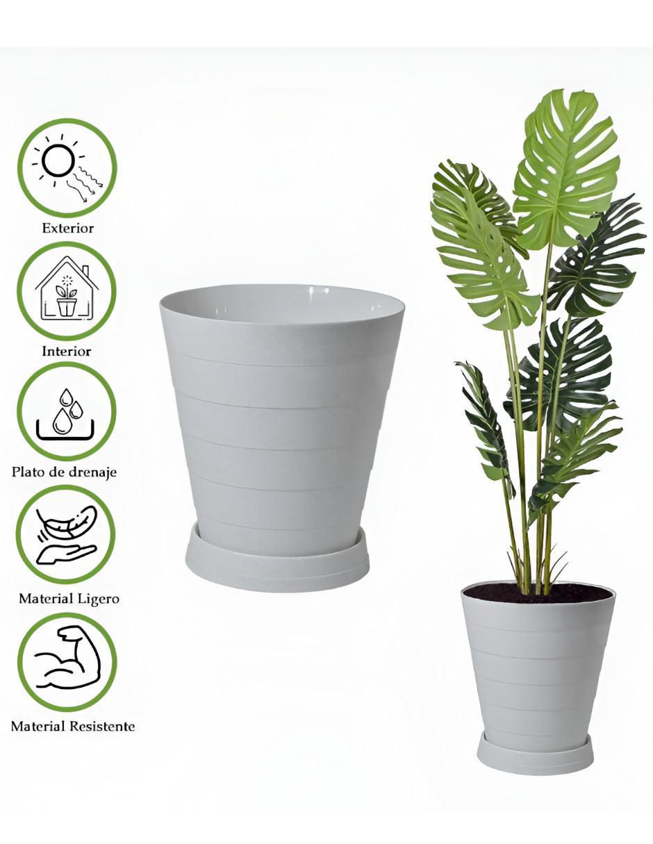 Set maceta de plástico con sistema automático de riego 3