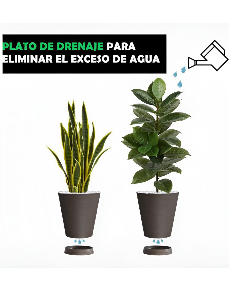 Set maceta de plástico con sistema automático de riego 2