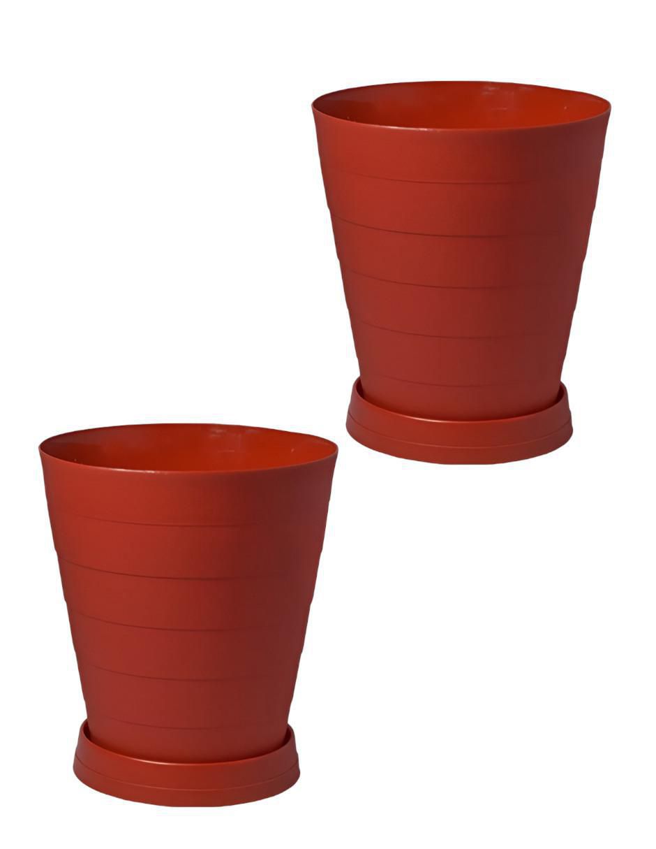 Set maceta de plástico con sistema automático de riego