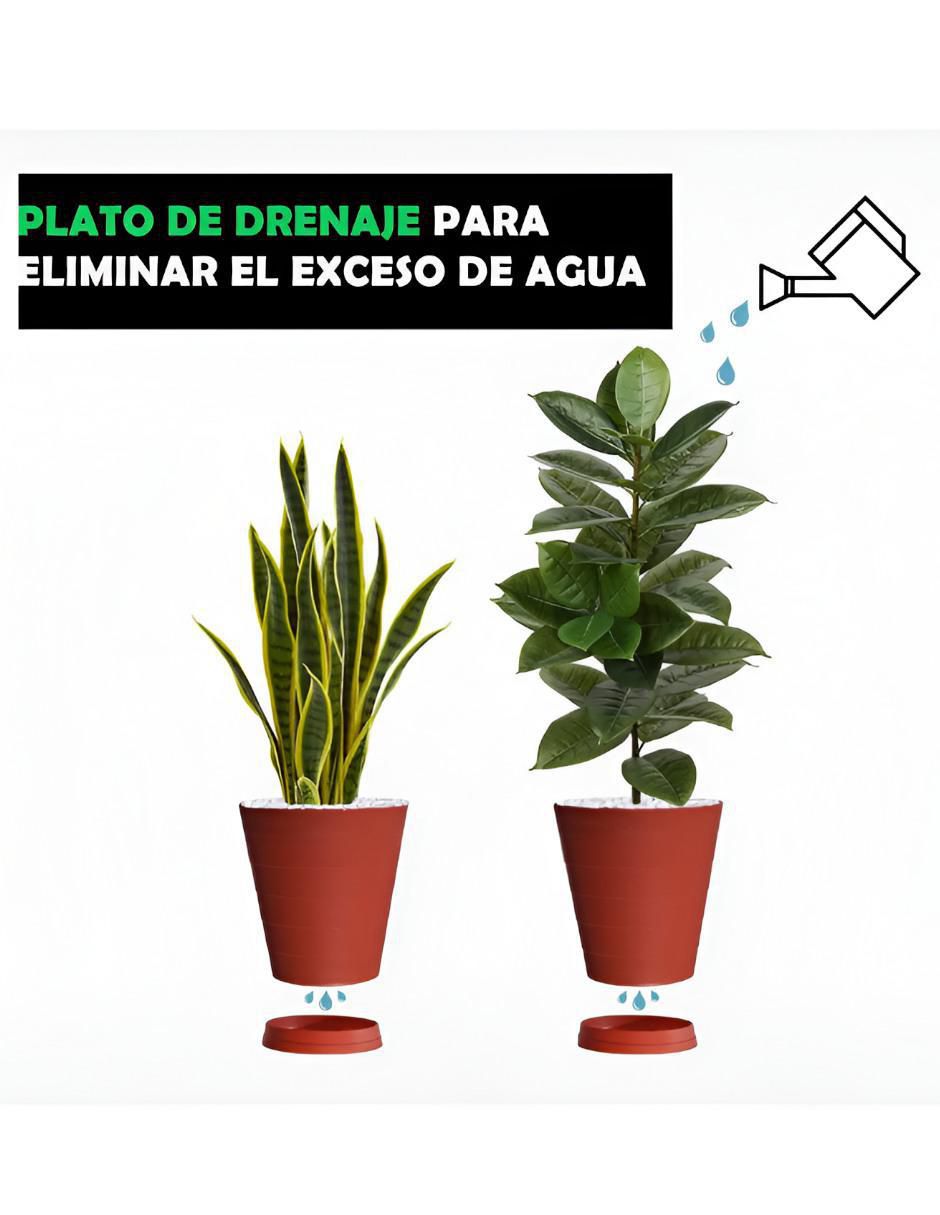 Set maceta de plástico con sistema automático de riego 3