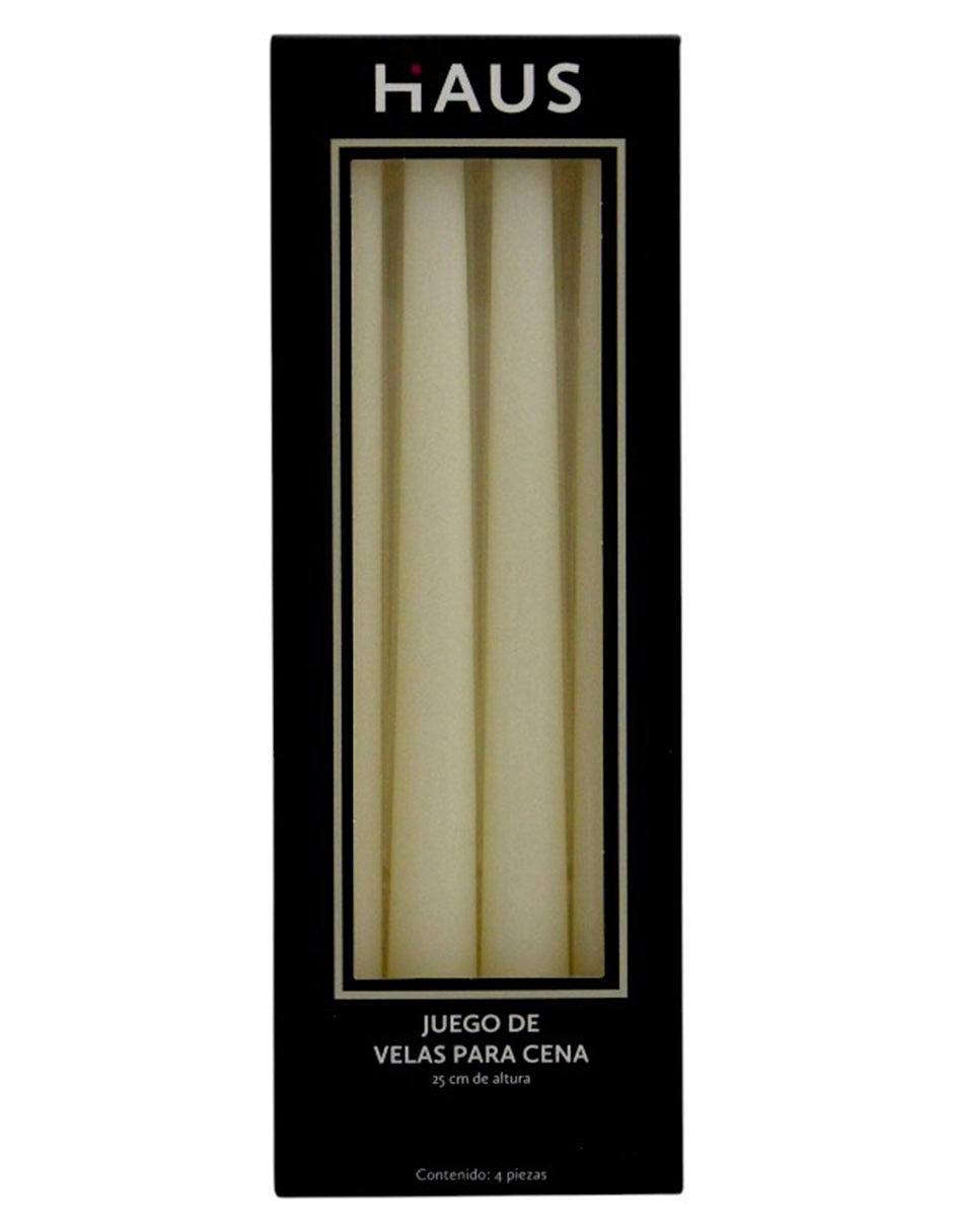 Set vela de cena 4 piezas aroma vainilla