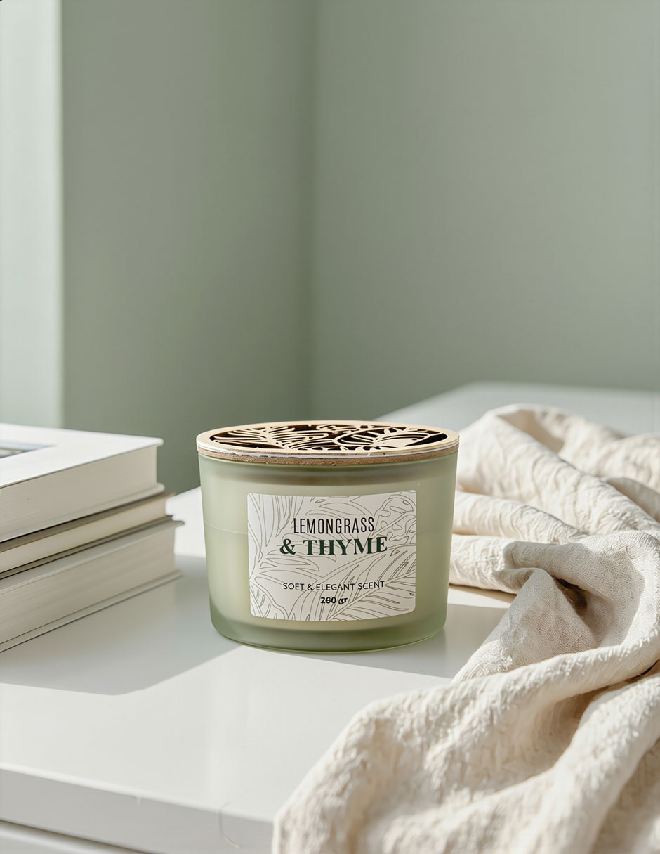 Vela con tapa aroma Lemon Lavander 5