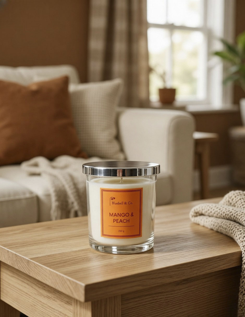 Vela aromática aroma mango y durazno 5
