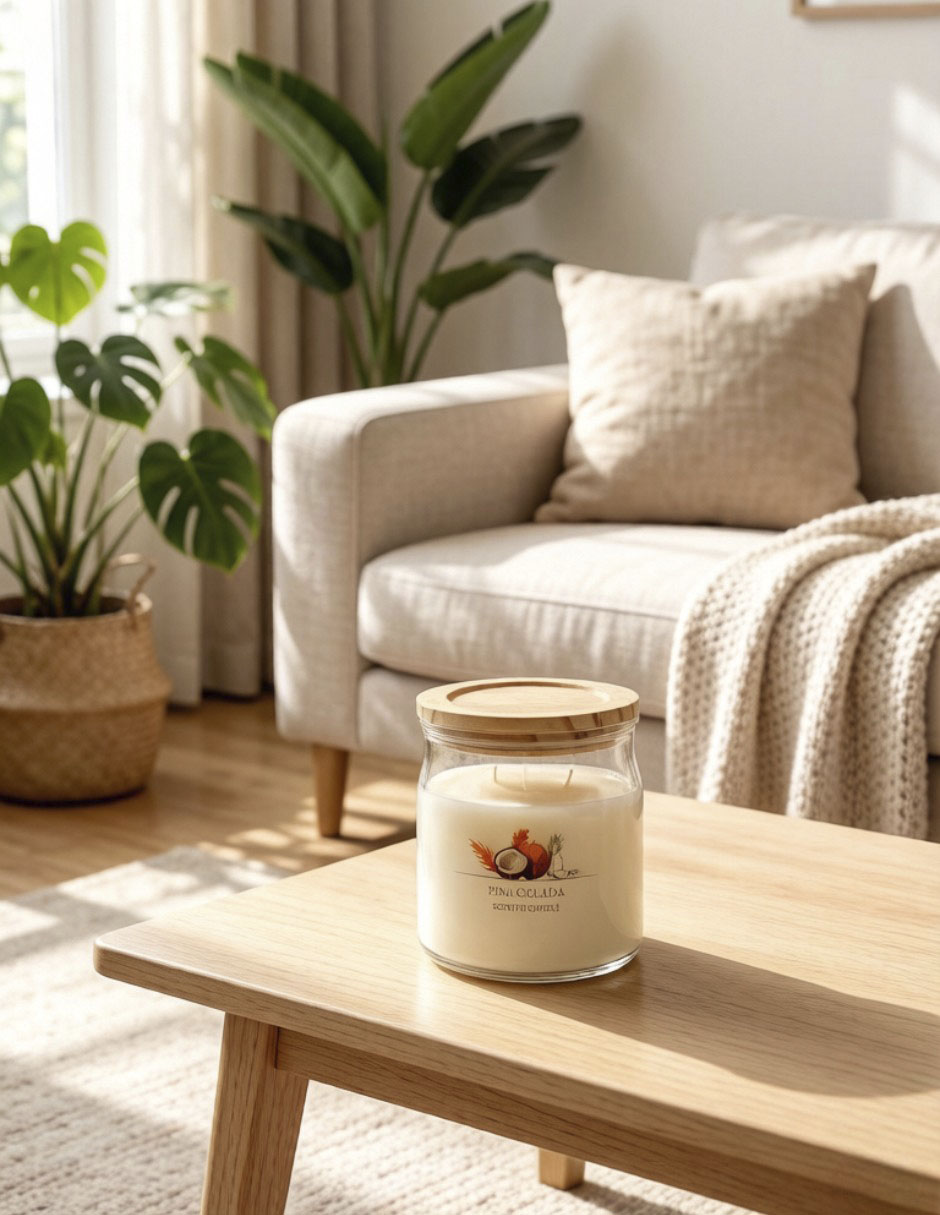 Vela aromática aroma coco 5