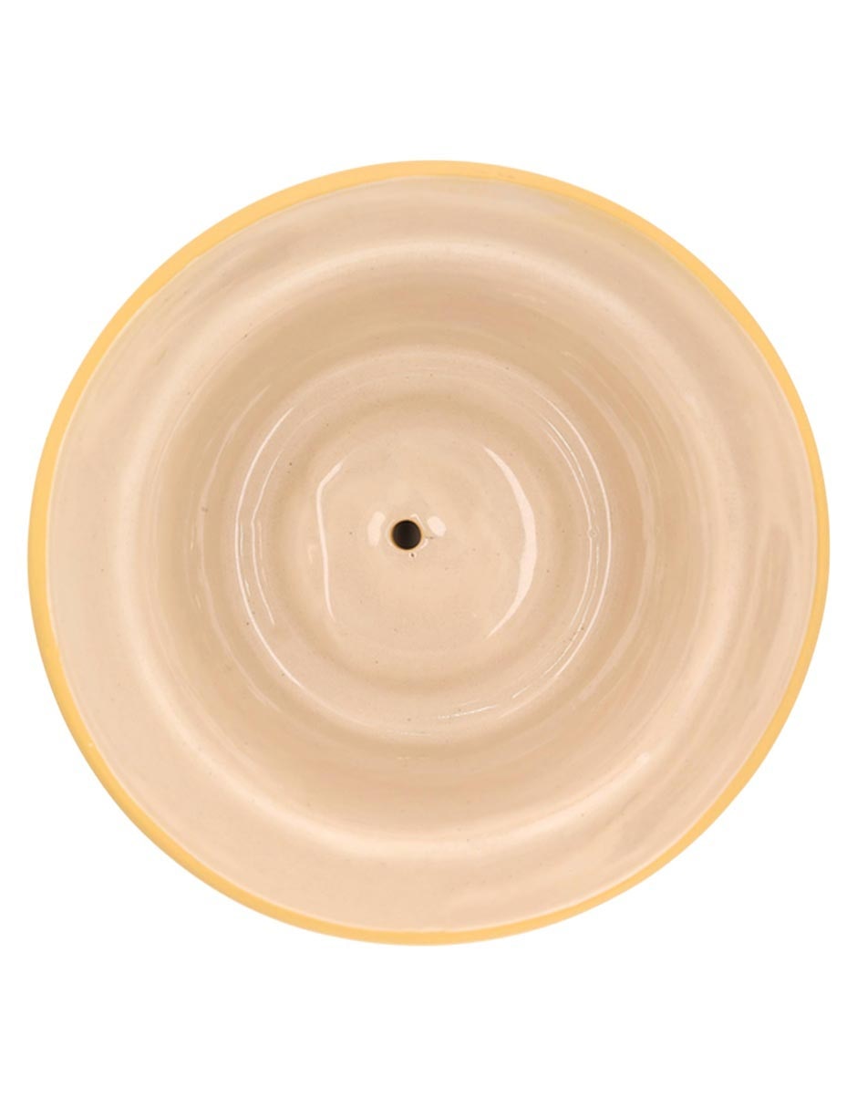 MACETA IRREGULAR CERÁMICA, G, AMARILLO