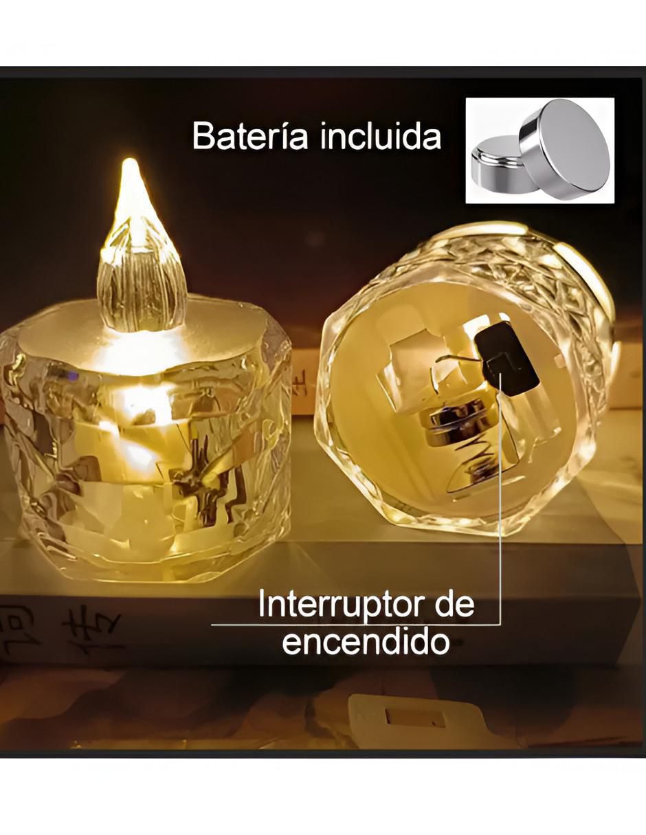 Set de vela LED de cilindro 3