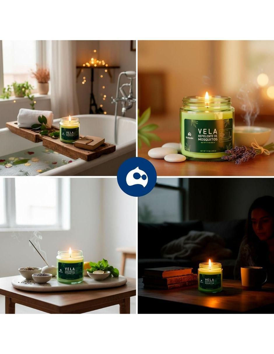 Kit de vela 2 piezas aroma citronela 5