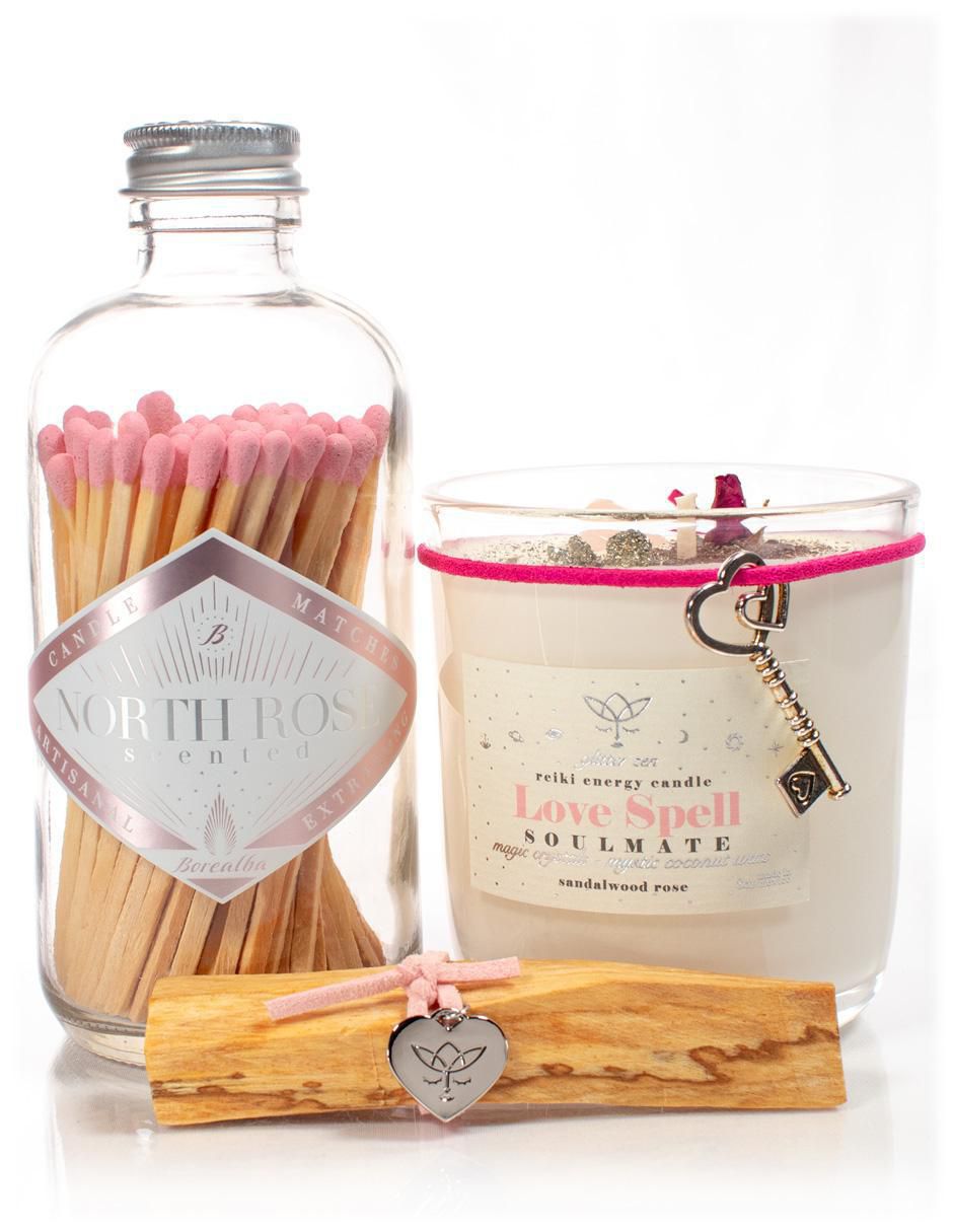 Kit de vela Mystic Bundles 3 piezas aroma sándalo